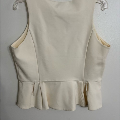 Express Cream Peplum Top Size Large New with tags - Picture 4 of 7