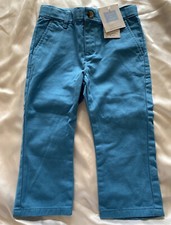 NEW TAGS JANIE AND JACK 2014 SUMMER BLUE ADJUSTABLE PANTS BOYS 18-24 MONTHS