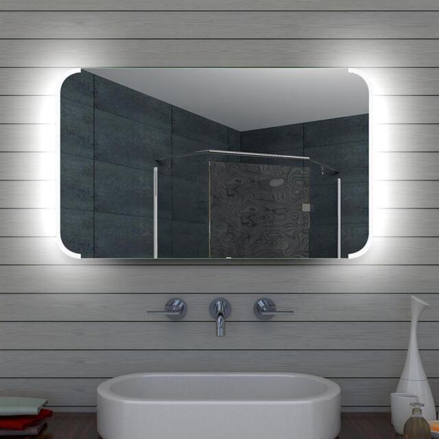 Design LED beleuchtet Licht Wand Hänge Badezimmer spiegel Kipp schalter 100 x 60