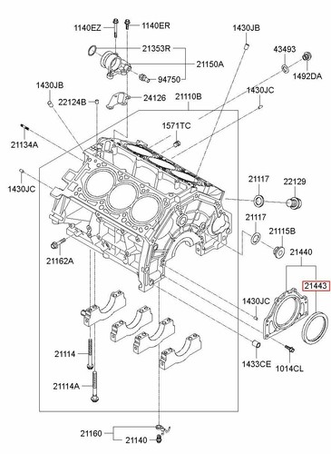 Hyundai kia 21443 2a200
