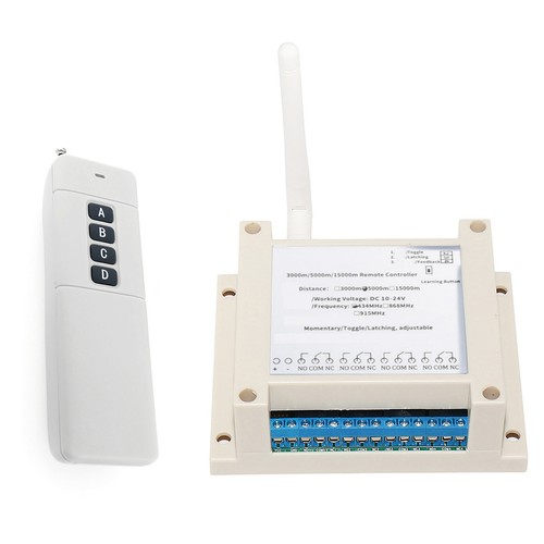 New 5000m 4CH Wireless Bidirectional FSK Remote Control Switch 434MHZ ...