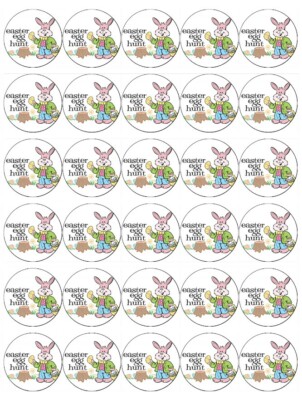 30 x Ostereiersuche Essbar Oblate Papier Cupcake Topper Fee Tortenaufleger