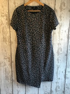 leopard print wrap dress size 18