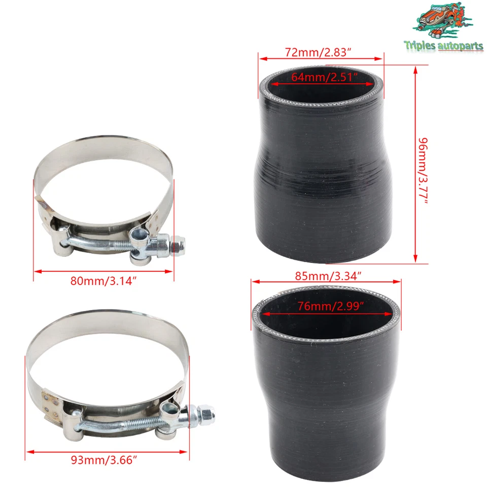 Tubo de carga turbo de admissão alumínio para 2012-2016 BMW N55 N55 M235i M135i preto - Imagem 3 de 4