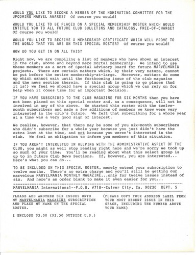 RARE 1969 Marvel Comics Marvelmania International Invitation Committee Letter!