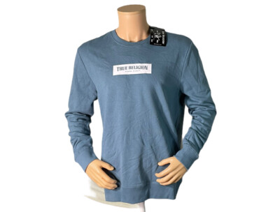 NWT$99 Men True Religion Blue crew neck 