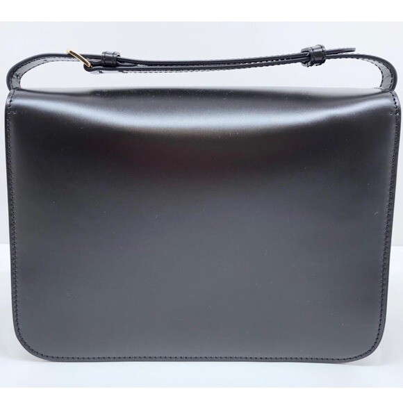 Burberry New With Rags TB Logo Medium Black Coffee Leather Burberry New With Rags TB Logo Medium Black Coffee Leather
