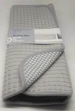 Made by Design Light Gray Dish Drying Mat Absorbent Foam Material 16" x 18" 