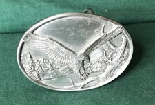 Vintage Eagle Landing Belt Buckle - 1983 - Siskiyou A-15 Williams Oregon
