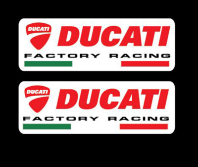 2 Adhesives Ducati Corse Factory White Panigale Streetfighter Monster