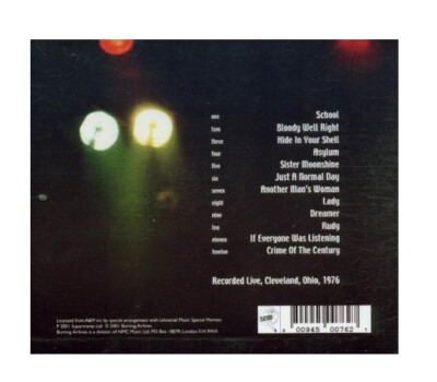 Supertramp - Is Everybody Listening: Live In Cleveland 1976 CD **BRAND NEW**