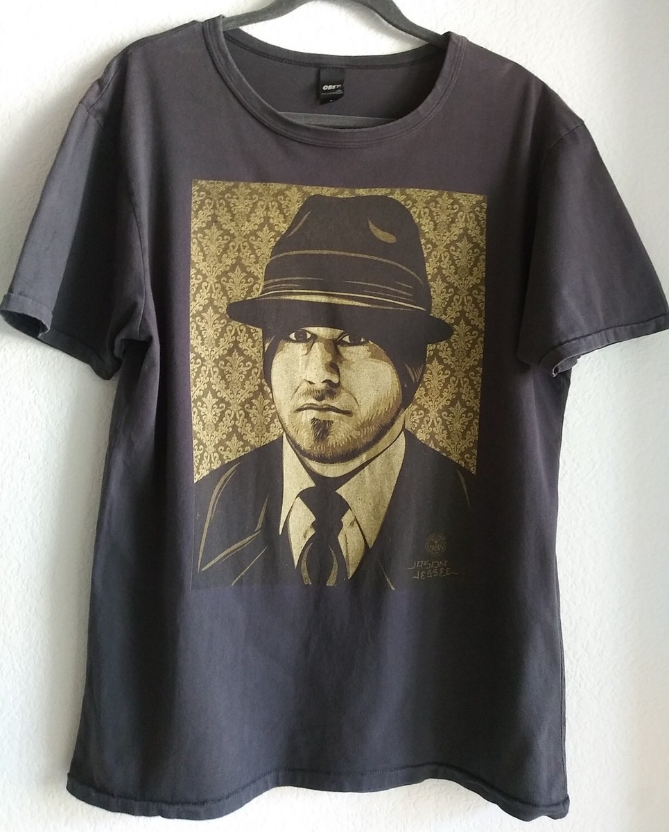 Jason Jessee OBEY Collab T-Shirt Shepard Fairey Dark Gray