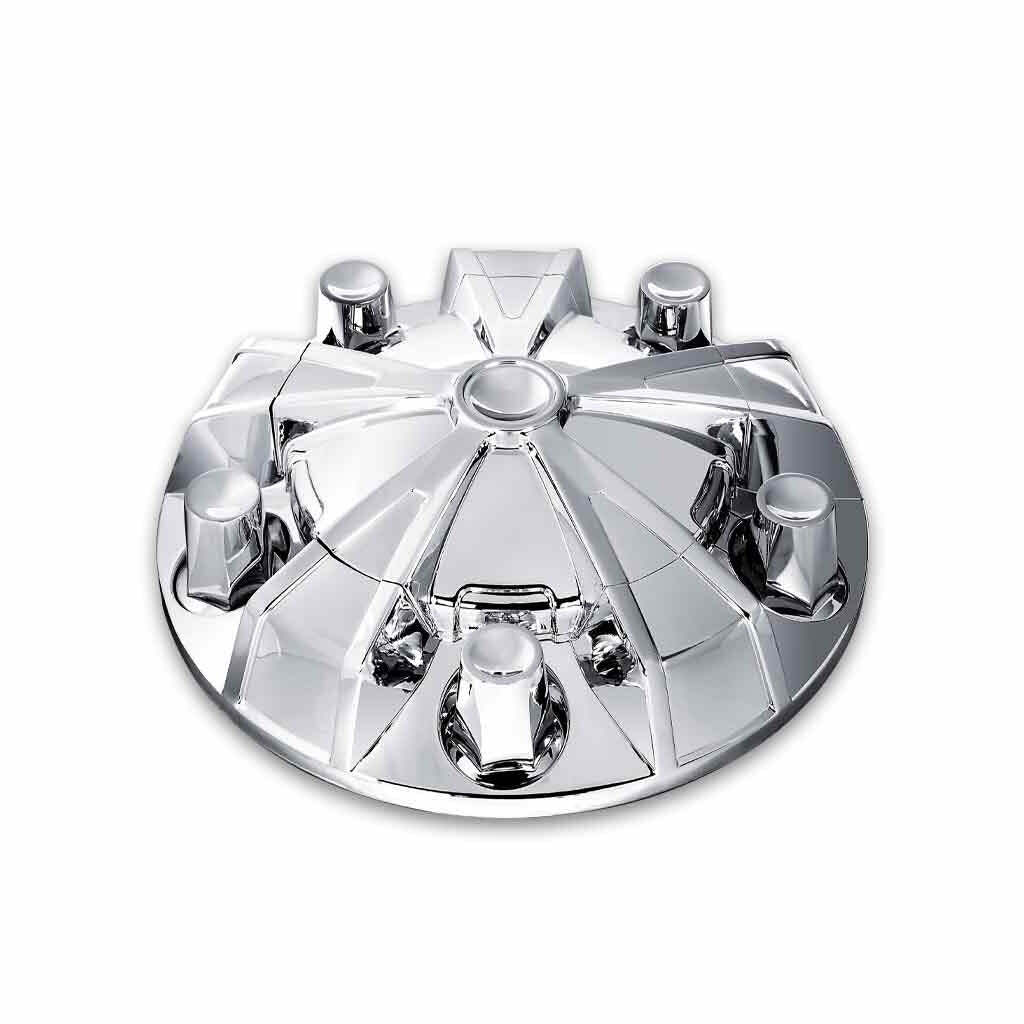 THUB-MFRP33 Chrome ABS Plastic Front Mag Wheel Axle Cover Kit with