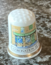 VINTAGE CORONATION STREET FINE BONE CHINA THIMBLE BY FINSBURY