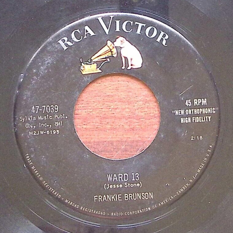 FRANKIE BRUNSON LOVE IN BLOOM/WARD 13 RCA VICTOR RECORDS VINYL 45 64-97
