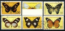 Saint Thomas et îles du Prince 1979 Mi. 561-566 Oblitéré 100% Papillons insectes