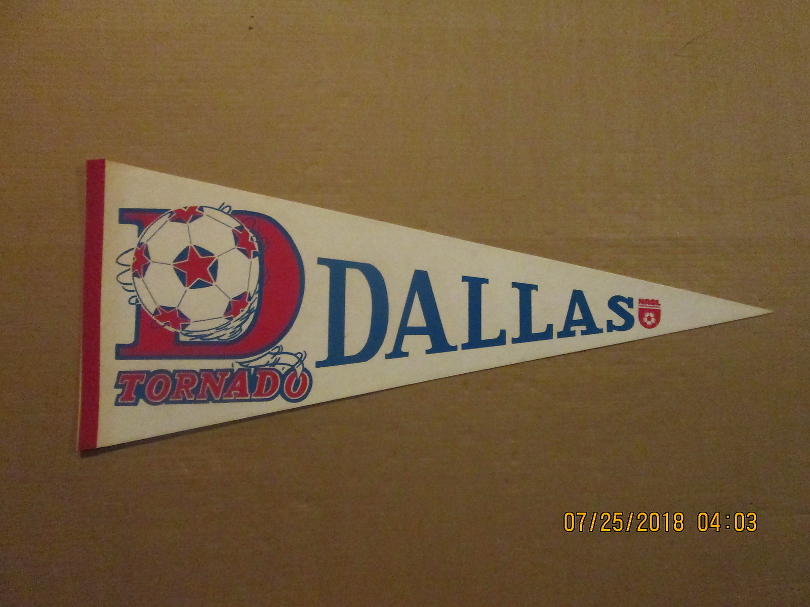 Fanion Vintage Tornado Soccer Club - Dallas USA - Football Américain