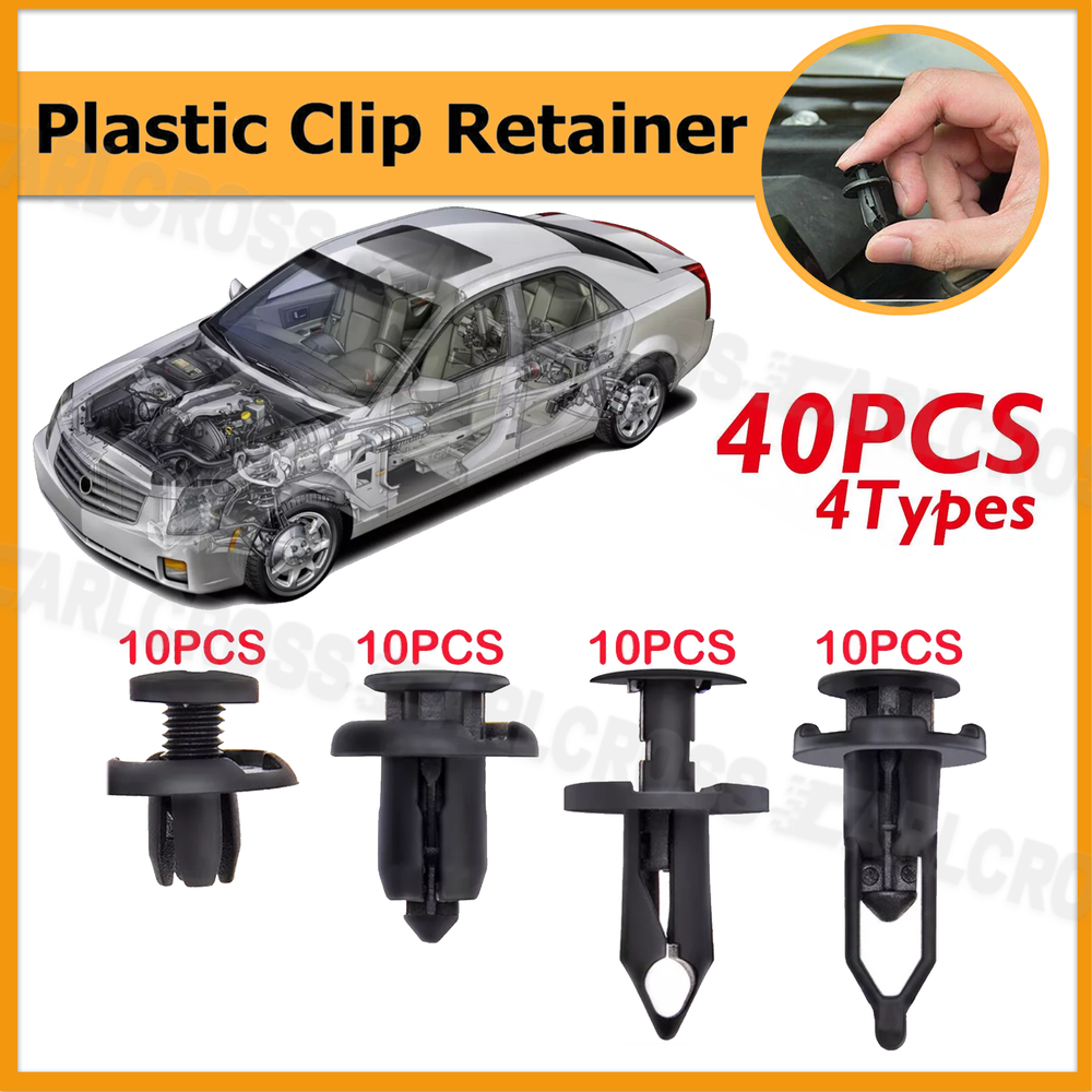 40pcs Car Body Bumper Rivet Retainer Molding Push Pin Clip Trim Auto Accessories