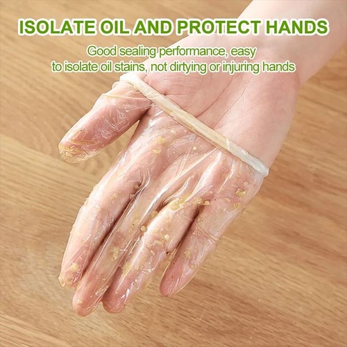 100Pcs Transparent Cleaning Gloves Food Grade Latex Free Gloves - Picture 3 of 15