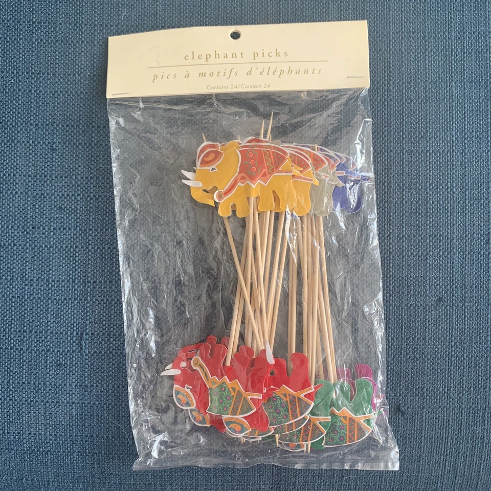 Pier 1 Imports Elephant Picks for Food/Drinks New Unopened - Image 2 of 4