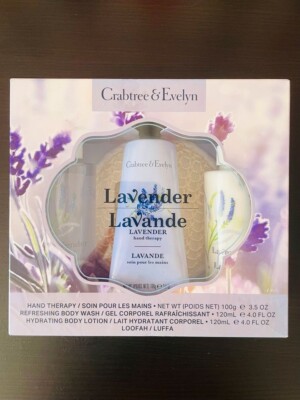 Crabtree and Evelyn Geschenk-Set Lavender 4-teilig NEU & OVP (2x 120ml + 100g)