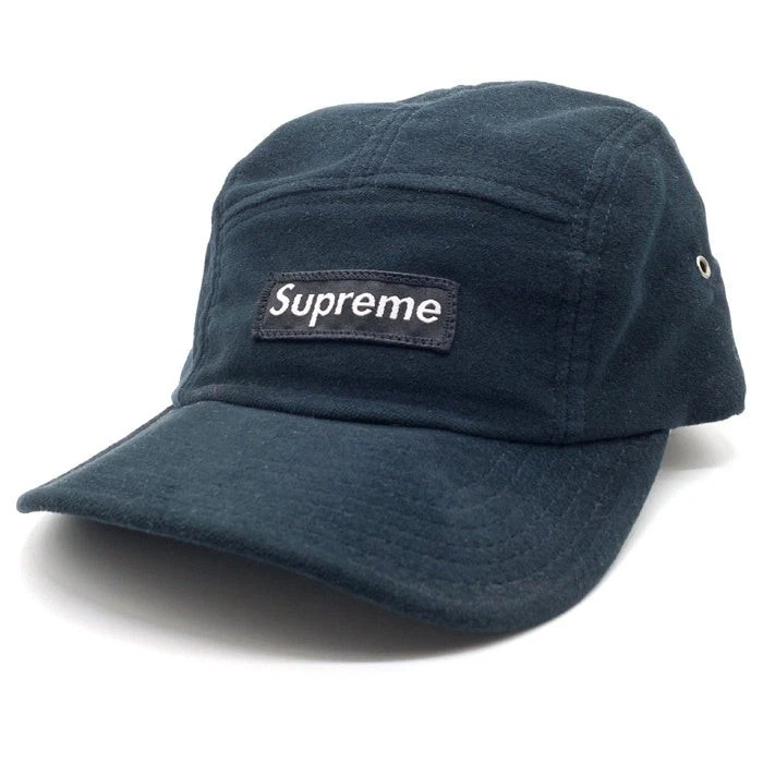 Casquette de camp ancienne velours vert SUPREME Made in USA occasion
