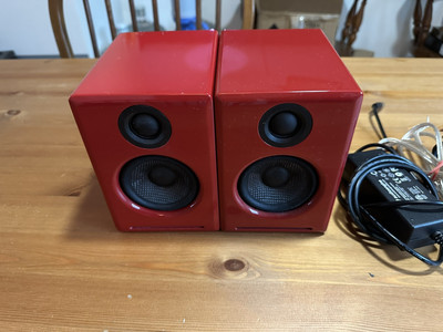 Audioengine A2+ Wireless Bluetooth Speaker System - Red