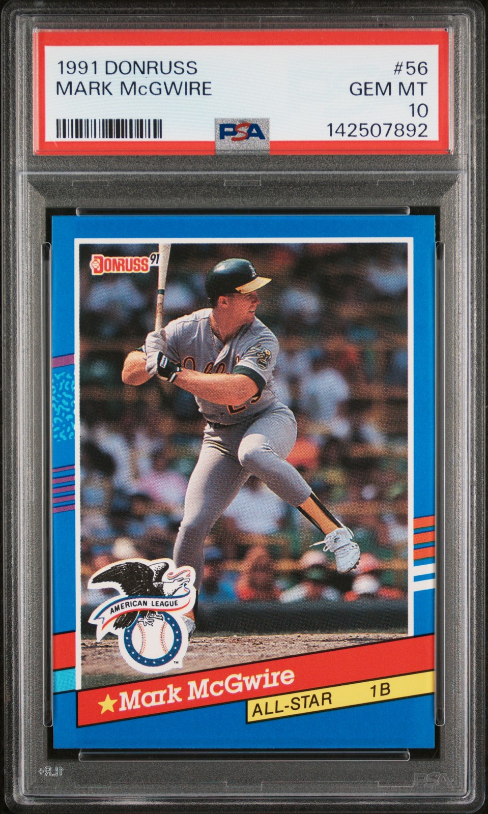 1991 DONRUSS #56 MARK MCGWIRE PSA 10
