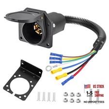,7 Way Trailer Light Connector Socket,7 Prong Electrical 7 Pin Trailer Plug