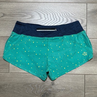 Rabbit Catch Me If You Can Lined Running Shorts Green Yellow Size Small