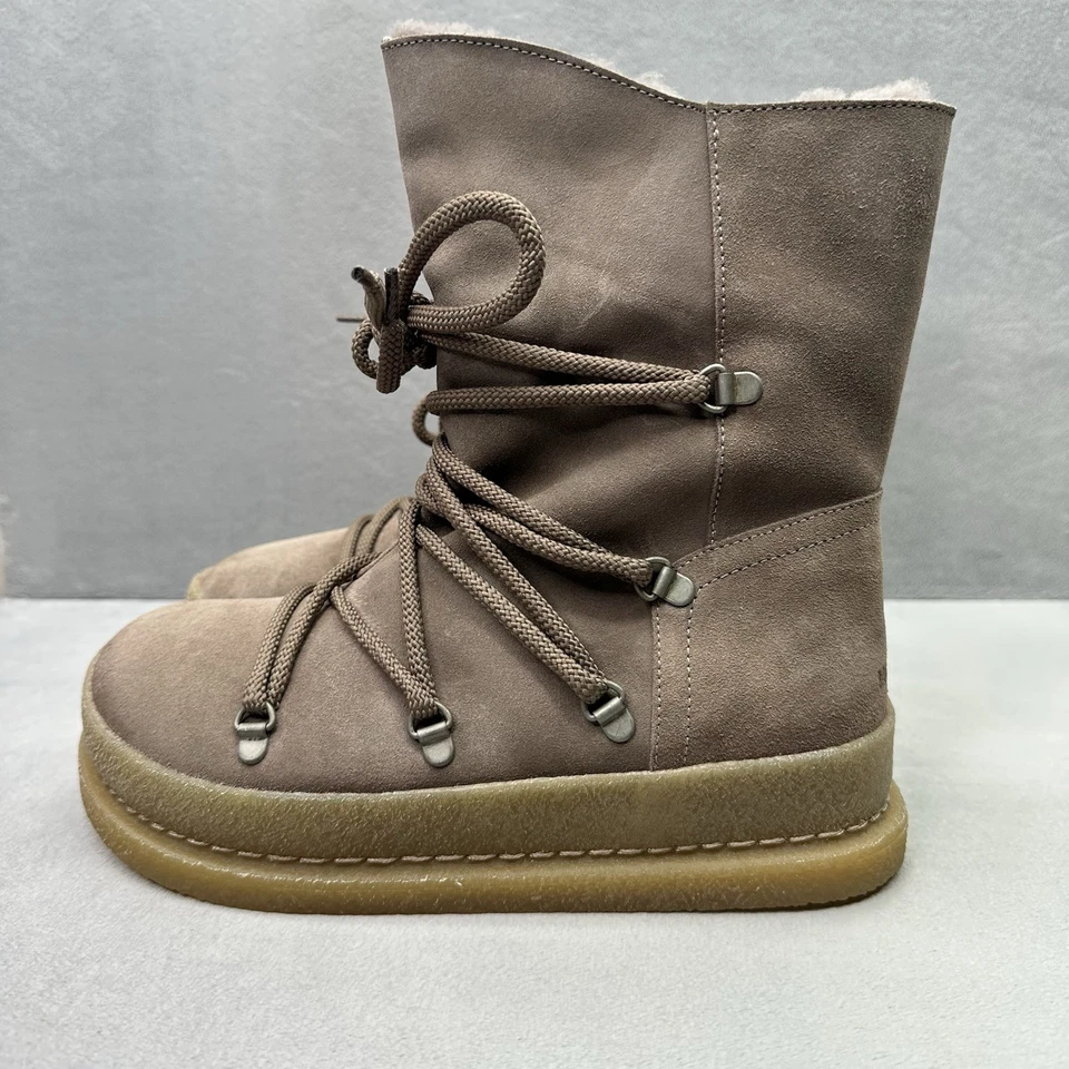 Birkenstock Masi Womens Size 7 (EU 38) Winter Boots Taupe Suede Shearling Lined - Изображение 3 из 4