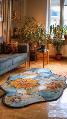 Designer Rug | Irregular Rug | Wool area Rugs | Living Room Rug | Tufted A130