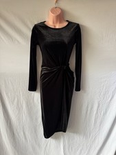 H&M Dress Size XS Black Long Sleeve Knee Length