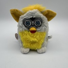 Furby 1999 Banana Peel Yellow  Silver Silver Eyes Tiger Electronics Working
