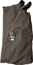 Berne unlined bib overall Dark Brown Sz 56X32 NWT