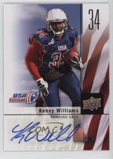 2011-12 Upper Deck USA Football Box Set Auto Kenny Williams #21 Auto 3n3