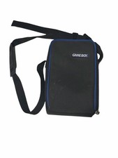 OEM Nintendo Game Boy Carrying Case Shoulder Strap Bag Black Blue Zip Enclosure