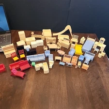 Marx Doll House Furniture--Large Lot Assorted Mixed Brands Dollhouse