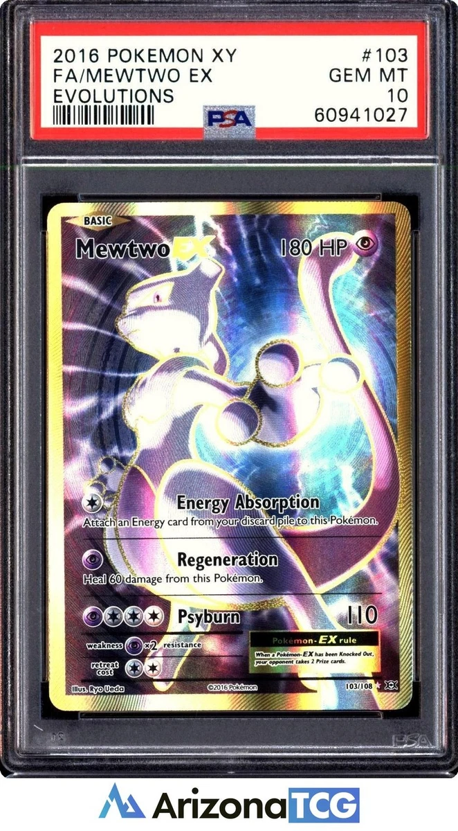 Mewtwo Pokémon TCG Evolutions Ultra Rare Individual Collectible