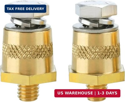 Ampper M8 Thread Male Brass Battery Terminal Charging Posts, M8 Battery Post Ada