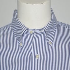 Mint BROOKS BROTHERS Traditional Fit Non Iron Blue Cotton Dress Shirt 15.5 - 34