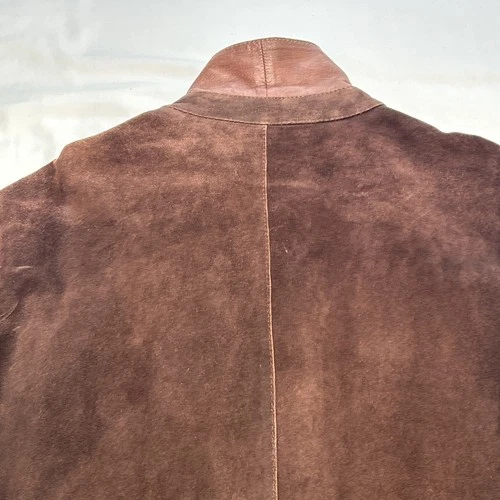 GIMO'S MENSWEAR Suede XL Jacket Brown Leather Utility Safari Field Blazer Italy image 17