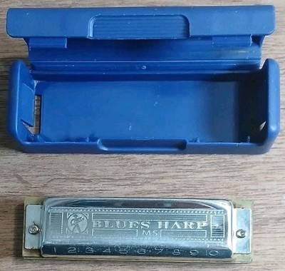 HOHNER - BLUES HARP Harmonica - Key D w/case Made Germany MS blues country folk