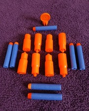 LOT of 8 AIR WARRIORS BUZZ BEE SHOTGUN BLASTER EJECTABLE DART SHELLS SCOPE DARTS