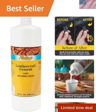 32 oz Leather Glue - Non-Toxic, Quick-Drying Adhesive for DIY Leather Projects
