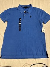boy u.s Polo Assn polo shirt size xl 14-16 solid blue
