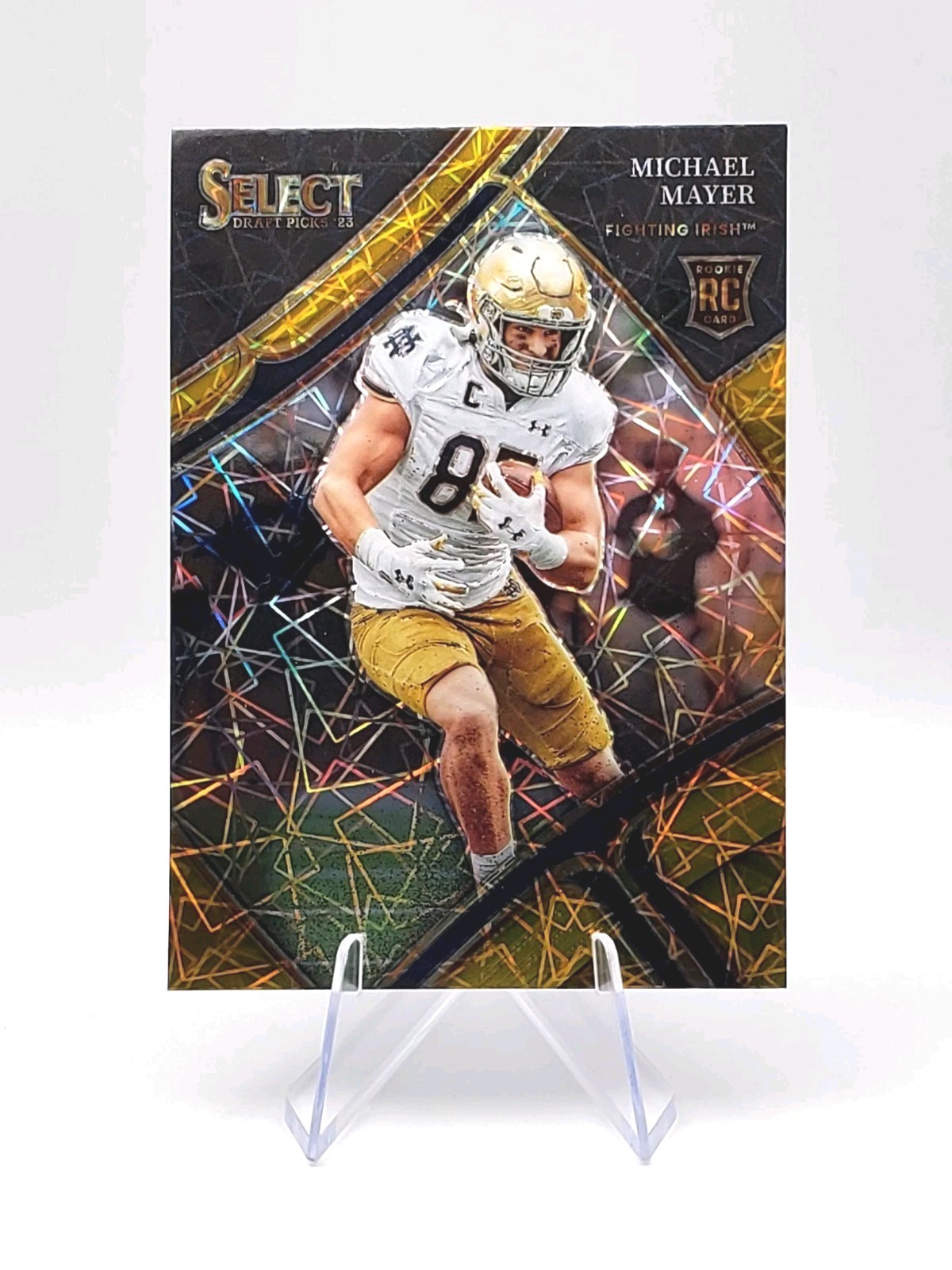 2023 Panini Select Draft Picks - Michael Mayer (RC) #120 - Gold Lazer Prizm