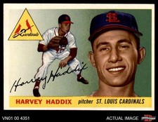 1955 Topps #43 Harvey Haddix Cardinals 6 - EX/MT