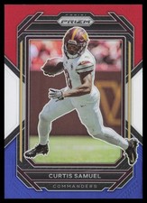 2022 Panini Prizm Red White and Blue #295 Curtis Samuel Washington Commanders