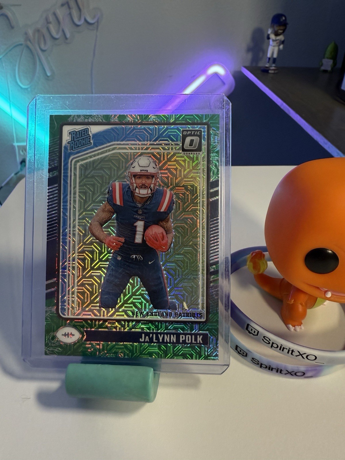 2024 Panini Donruss Optic - Rated Rookie Ja'Lynn Polk #240 Dragon Prizm /24 (RC)